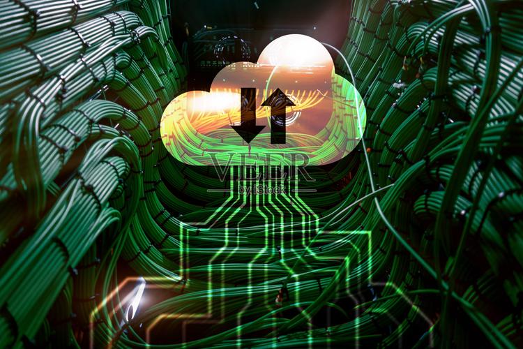 云服務器與計算數據存儲與處理互聯網和技術的概念照片攝影圖片